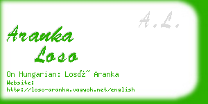 aranka loso business card